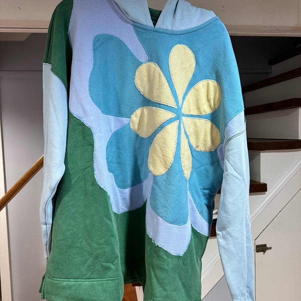 We The Free Green and Blue Floral Sweater - Picture 6 of 9